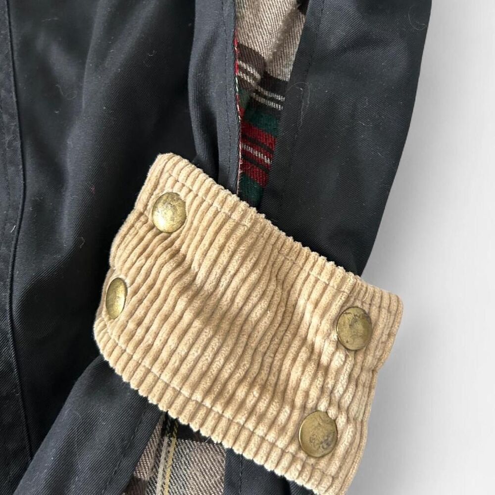 Vintage Mulberry Street Black and Tan Corduroy Poncho - Picture 6 of 6